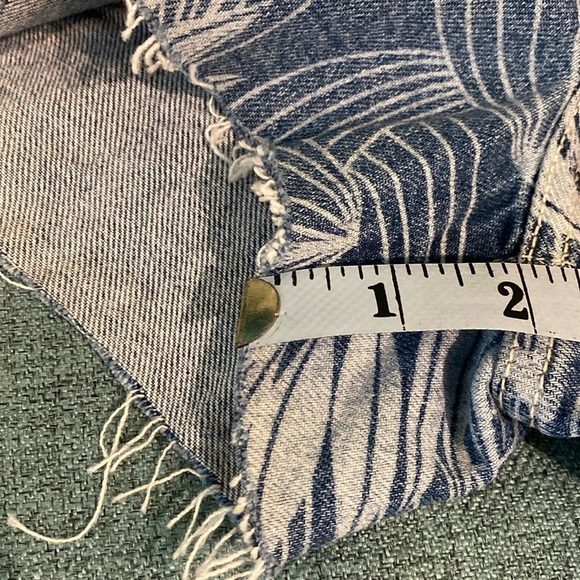 NWT CURRENT ELLIOTT ULTRA HIGH WAIST DENIM TROPICAL SHORTS SZ 27 WILEY PALM - Picture 9 of 9